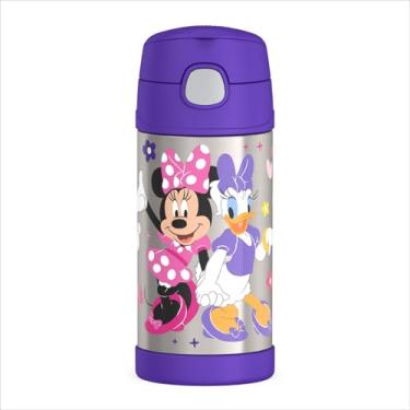 Imagem de THERMOS FUNTAINER Garrafa de água isolada a vácuo de aço inoxidável de 350 ml com tampa, MINNIE MOUSE