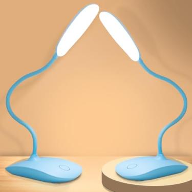 Imagem de Lâmpada de mesa alimentada por bateria, lâmpadas portáteis recarregáveis, 3 modos de cores, controle de toque, regulação contínua, lâmpada de mesa sem fio com 2000 mAh, luz de mesa pequena de LED para