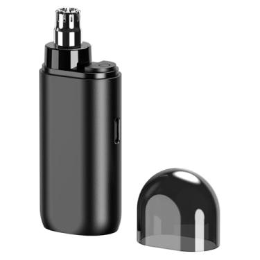 Imagem de Aparador de Pelos Nariz Orelha Rosto Profissional Recarregável USB Silencioso Portatil Lamina Aço Inox Compacto Cortador Removivel Facil de Limpar Premium