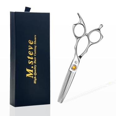 Imagem de Tesouras de desbaste para corte de cabelo 15 cm, tesoura profissional para desbaste de cabelo esquerda e direita com texturização de barbeiro, 26 tesouras de dentes, tesoura de barbeiro para salão de