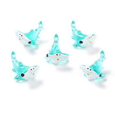 Imagem de Stiesy 20 peças de bonecos de resina de tubarão em miniatura série de animais marinhos colecionáveis micro decoração de paisagem para acessórios de casa de bonecas, jardim de fadas e projetos de