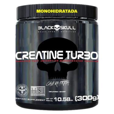 Imagem de Creatina Monohidratada Turbo Black Skull - 300g, 300g, Sem sabor