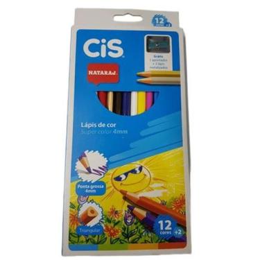 Imagem de Lápis de cor Cis nataraj super color 4mm com 12 cores