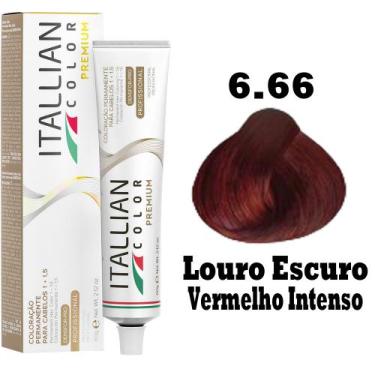 Imagem de Coloração Itallian Color 60g Louro Escuro Vermelho Intenso  6.66