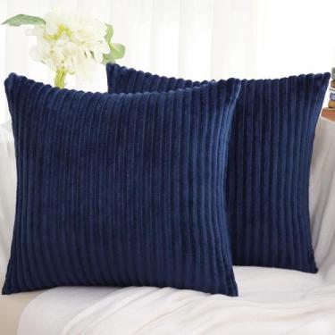 Imagem de Capas de almofada Simmore Decorative 45x45cm, conjunto de 2, azul mari