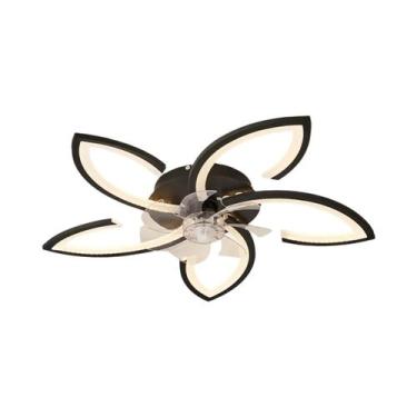Imagem de Luz De Ventilador De Teto LED Preta Para Sala De Estar, Sala De Jantar