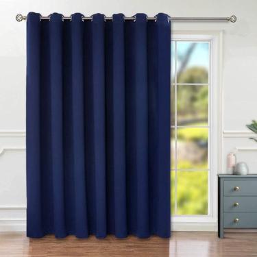 Imagem de Porta deslizante Cortina BGment Blackout 213x213cm Azul marinho