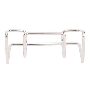 Imagem de Asixxsix 5 Porta-Cartões de Visita para Mesa, Acabamento Galvanizado, Suporte para Cartões de Visita, Capacidade para 50 Cartões, Acessório de Mesa de Escritório (Prata)