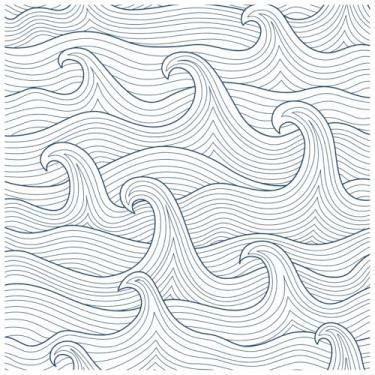 Imagem de Okydoky Descole e cole papel de parede, papel de parede autoadesivo onda moderna, papel de parede removível azul, papel de contato para decoração de quarto armário de banheiro 43,9 cm x 998,2 cm, nº