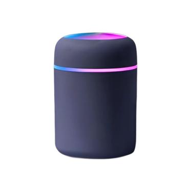 Imagem de Umidificador Portátil Ultrassônico Usb 300ml – Cinza Escuro Com Função Luminária - Bivolt