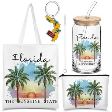 Imagem de Conjunto de presentes de viagem Chuangdi Florida com bolsa de lona e c