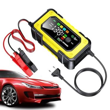 Imagem de Carregador de Bateria de Automóvel | Carregador de Bateria de Camião 12V 7A | Ferramenta com Inflador para Barco Garagem Camião Veículo Marítimo Moto | Para Utilização em Exterior e Automóvel