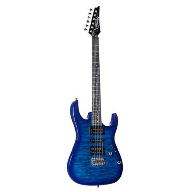 Imagem de Ibanez Guitarra elétrica GIO Series - Explosão azul transparente, direita, completa (GRX70QA-TBB)