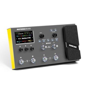 Imagem de SONICAKE matribox ii pro - pedal de guitarra multiefeitos com expressão, mais de 240 efeitos de guitarra integrados, modelagem de amplificador, simulação de gabinete ir, loop fx, interface d
