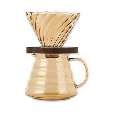 Imagem de Conjunto Para Café Jarra e Suporte Coador Vidro 600ml cor Ambar