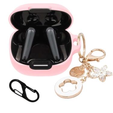 Imagem de Capa compatível com fones de ouvido Soundcore Liberty 4 NC, capa de silicone macio resistente a arranhões e choque com acessórios de chaveiro brilhante, capa protetora para Liberty 4 NC por Anker Capa