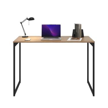 Imagem de Escrivaninha Mesa de Escritório Home Office 90x50cm Apoio Industrial Pés Preto Tampo Laminado
