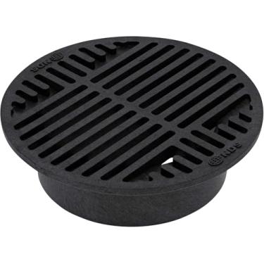 Imagem de NDS Grade redonda de 20,32 cm para bacia de captura Spee-D de 15,24 cm. Tubos de drenagem e encaixes, 20,32 cm, plástico preto