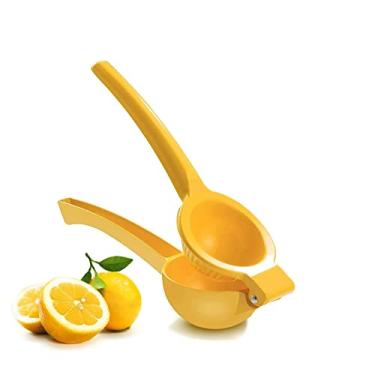 Imagem de Espremedor de suco de qualidade comercial para limão limão laranja cítrica, espremedor de metal de alumínio fundido Supreme Housewares Ferramenta de cozinha - Espremedor de limão (amarelo)