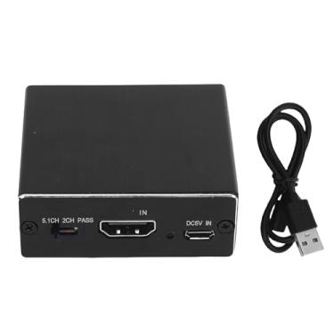 Imagem de Heayzoki 4K 30Hz Conversor de Extrator de áudio HDMI, Conversor do Adaptador de Extrator de Som de 3,5 Mm, SPDIF óptico, Compatível Com Amplificadores, Alto -falantes e Fones de ouvido.