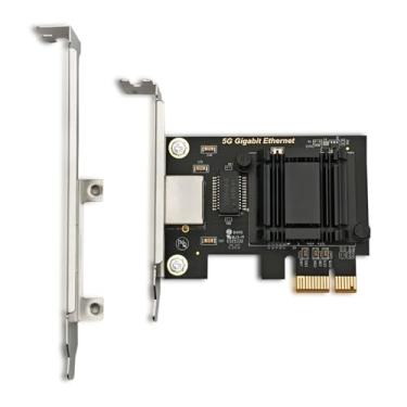 Imagem de Placa de rede PCIe de 5 GB, 5G/2,5G/1G/100Mbps, placa de rede de 5 Gigabit com chip Realtek RTL8126, porta RJ45 única, PCI Express X1, placa Ethernet com perfil baixo para Windows/Windows Server/Linux