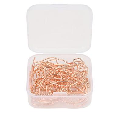 Imagem de 20 PçS Pequenos Clipes de Papel, Design de Fone de Ouvido Em Ouro Rosa BraçAdeiras de Metal Premium para Papelaria Escolar de EscritóRio PôSter de Papel de Manutenção de Documentos
