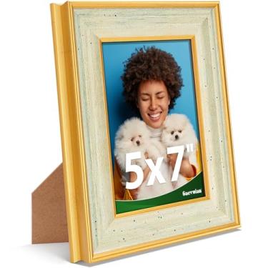 Imagem de Gaevuian Porta-retrato 12 x 18 cm, acabamento antigo, moldura para fotos 12 x 18 cm com vidro temperado para parede ou mesa, decoração de parede emoldurada vintage 12 x 18 cm, prata, 1 pacote