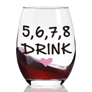 Imagem de Ymzkpoa Presentes de dança engraçados para mulheres dançarinas, melhores presentes de dança para mãe de sempre, presente de taça de vinho sem haste para professor de dança para ela, presente de