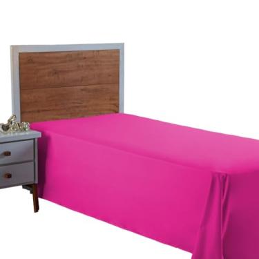 Imagem de Lençol Solteiro 400 Fios Sem Elástico Virol Avulso Acetinado Extra Macio (PINK)
