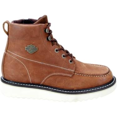 Imagem de Harley-Davidson Bota masculina casual de couro Beau para motociclista, Marrom, 44