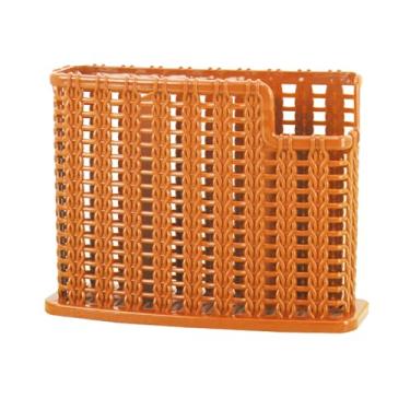 Imagem de TOPINCN Cozinha Crock para Utensílios Rattan Tecelagem Pauzinhos Titular 3 Compartimentos Oco Out Design para Armazenamento De Utensílios De Cozinha Com Plástico Durável Respirável