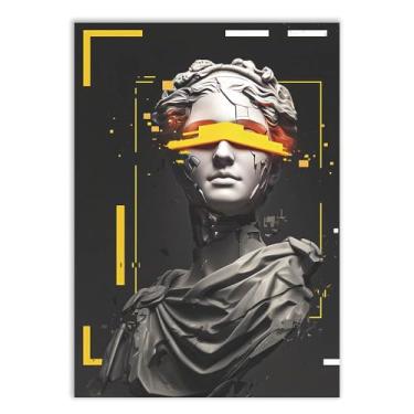 Imagem de Placa Decorativa Estatua Grega Ilustração Grafite V2 Decoração Poster Quarto Sala