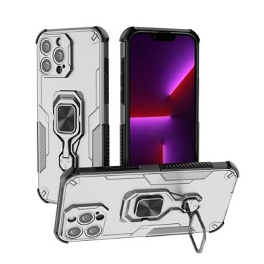 Imagem de SORAKA Capa para iPhone 13 Pro MAX com suporte metálico giratório de 360 graus peça de ferro magnética para suporte magnético para telefone de carro