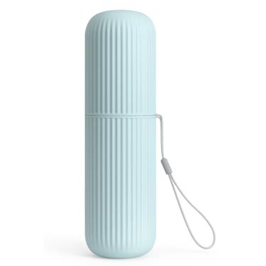 Imagem de Estojo Porta Escova de Dente e Pasta Dental com Alça – Organizador de Viagem e Banheiro (Azul)