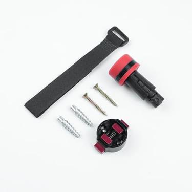 Imagem de NELboNs Suporte de parede para bicicleta, suporte de extremidade de guidão de liga de liga para mountain bike/bicicletas de estrada na garagem (vermelho, bicicleta de montanha)