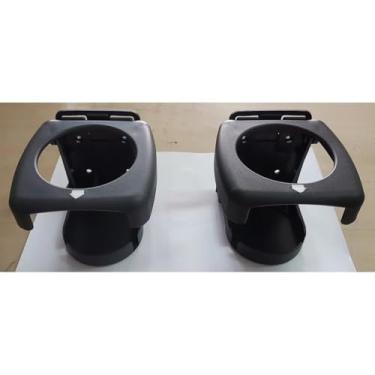Imagem de Kit 2 Porta Copos Preto Para Carro Ônibus Caminhão Casa Lanchas Barco Van Táxi