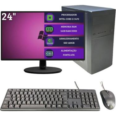 Imagem de PC Office DreamComputers Completo Intel Core i5, 16GB, Monitor 24 Full