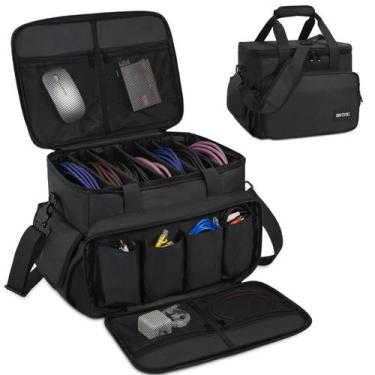 Imagem de Bolsa de transporte IBVIVIC DJ Cable File Bag 36x30x25 cm preta