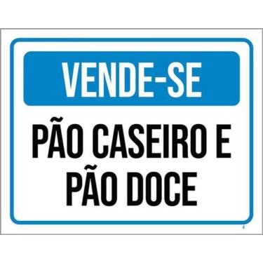 Imagem de Kit 5 Placas Vende-Se Pão Caseiro Pão Doce 36X46