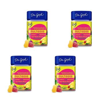 Imagem de Kit 4 Fini Multivitaminico Multigood 4x30 Gomas Dr Good-Unissex