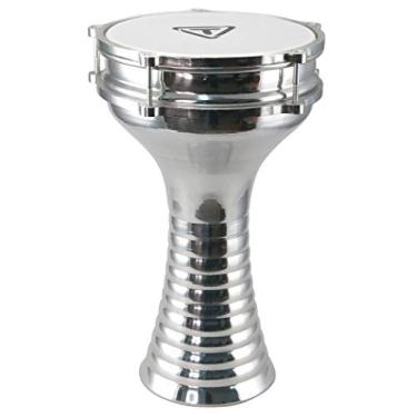Imagem de Tycoon Percussion TDA-ALP Darbuka de alumínio de 35,5 cm com pandeiro embutido