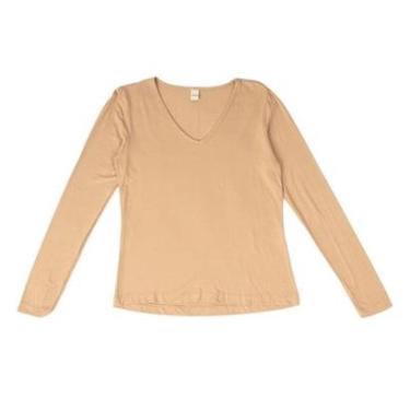 Imagem de Blusa Feminina Rovitex Básica Manga Longa Lisa Preta-Feminino