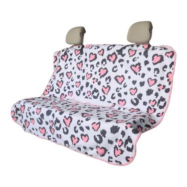 Imagem de Zinytrae Capa protetora de banco traseiro para cães e crianças, capa universal impermeável para banco traseiro para carro, caminhão, van e SUV, capas de carro laváveis na máquina (Love Spot, 1 peça de