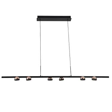 Imagem de PENDENTE OTO PRETO E ROSE GOLD (D)0CM (C)140CM (L)10CM (A)6CM 6X5W 3000K 3100LM LED