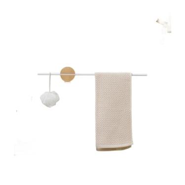 Imagem de Conjuntos de ferragens de banheiro toalheiro suporte de papel barra de toalha gancho prateleira acessórios de banheiro kit branco, barra dupla 50 cm (barra de toalha móvel)