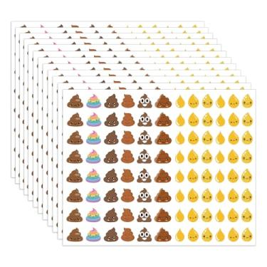 Imagem de 1150 peças de adesivos de xixi de cocô para treinamento de penico, adesivo de xixi de cocô decoração de lembrancinhas de festa de professores diário scrapbook suprimentos de festa infantil (pee12)