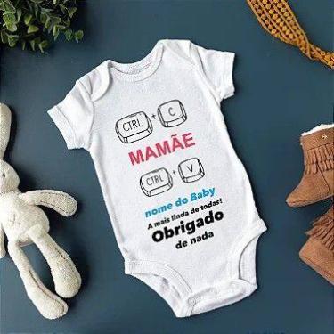 Imagem de Body Personalizado Bebê CTRL + C Mamãe CTRL + V - Baby da Moda