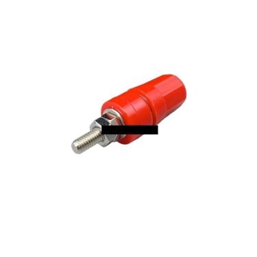 Imagem de 5 peças M4X36 Terminal de cobre puro 4 mm soquete 20A conector de ligação M4 * 36 preto vermelho azul verde amarelo (Rojo)