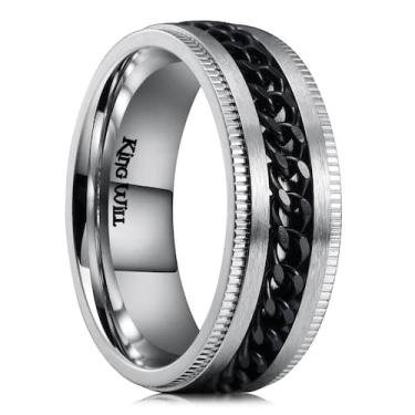Imagem de Ring King Will Intertwine Spinner de aço inoxidável de 8 mm para homen