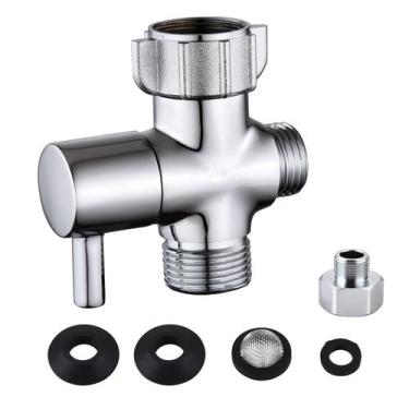 Imagem de YRDL Adaptador en T para Bidé de Latón 7/8"x7/8"x1/2" Válvula Cromada